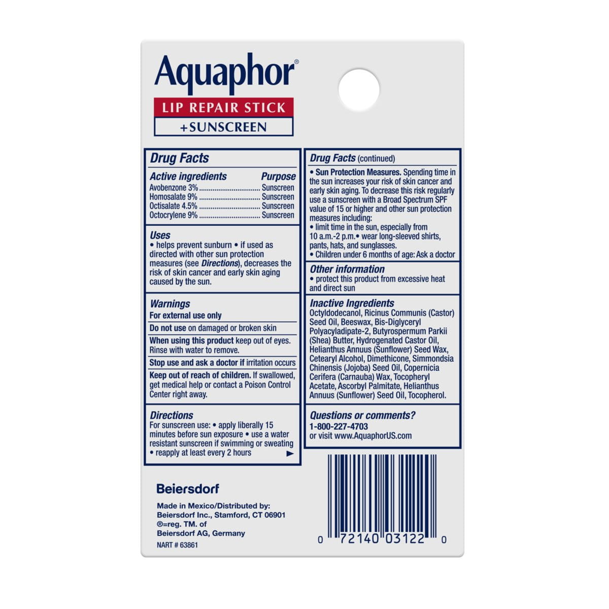 Alternative view of Aquaphor Lip Repair Stick + Sunscreen