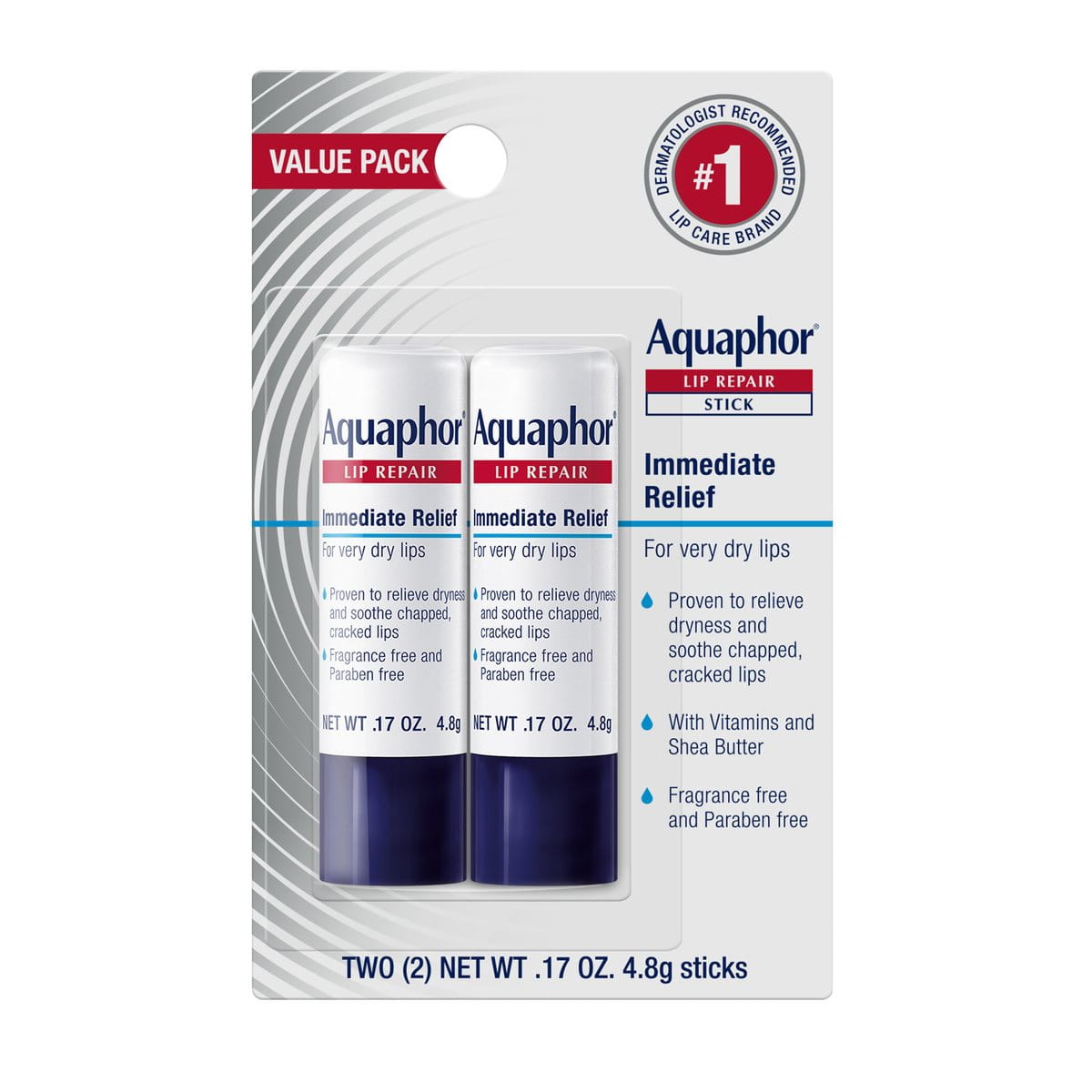 Aquaphor Lip Repair Stick (Dual Pack)