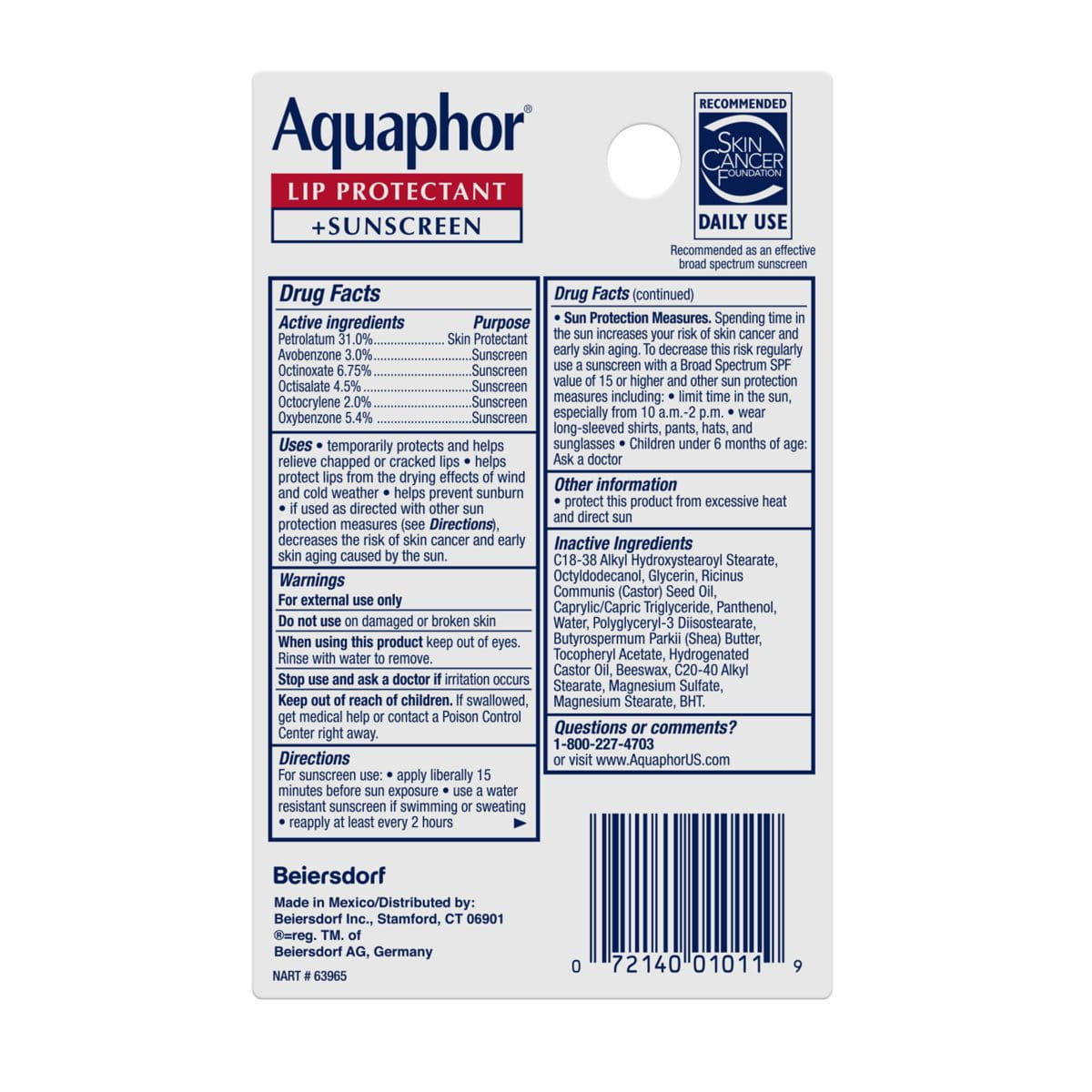 Alternative view of Aquaphor Lip Protectant + SPF 30