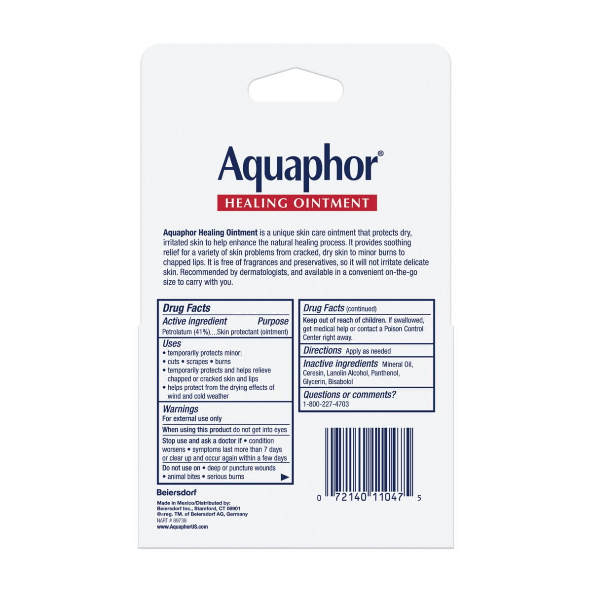 Alternative view of Aquaphor Healing Ointment for Minor Wound Care (2X.35 oz.)